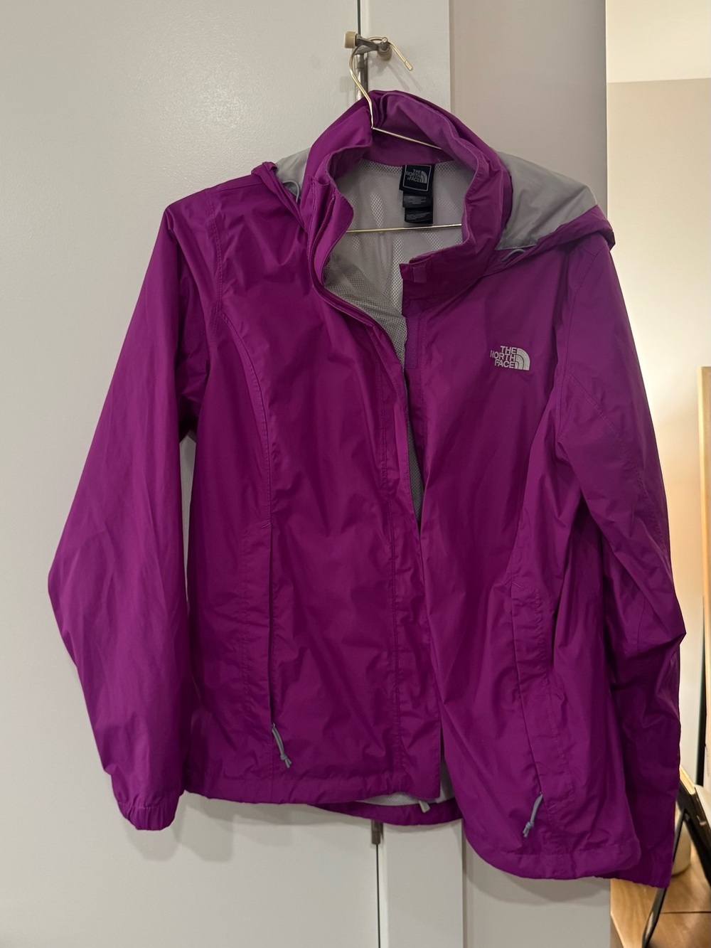 The North Face Women's Purple Hooded Rain Shell Jacket